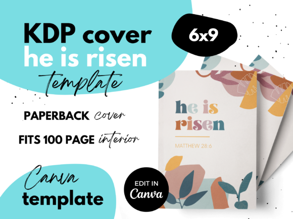 Christian Book Cover ⋆ He is Risen for Kdp Interiors