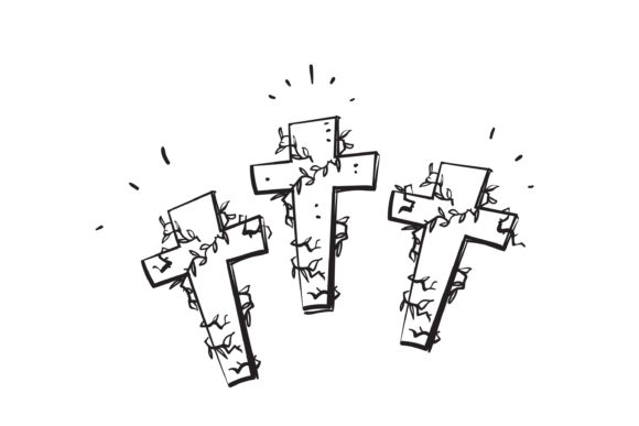 Doodle Christian Cross Symbol Review: Illustrations for Branding