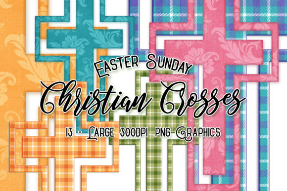 Easter Sunday Christian Cross Graphics & Illustrations