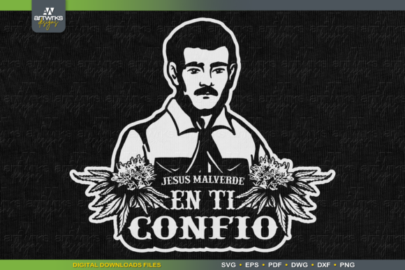Jesus Malverde En Ti Confio Print Templates Review