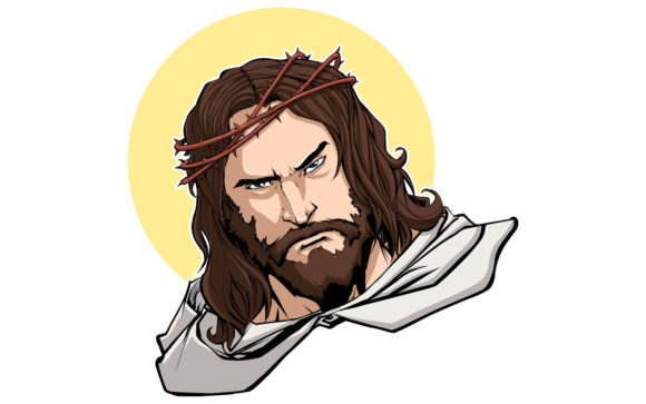 Jesus Portrait 2: A Faith-Based Illustration for Sellers